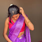 Beautiful semi dola silk sarees with zari lines