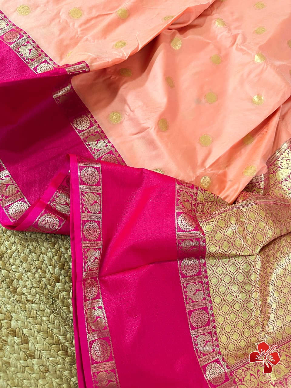 Soft semi silk saree - coin chakra