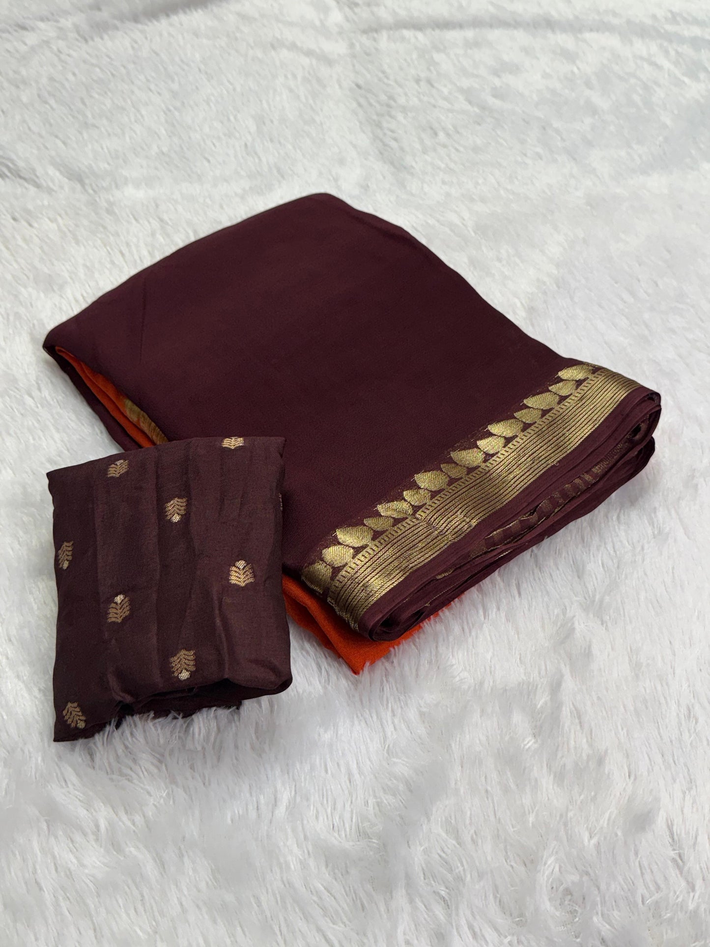 Beautiful soft viscous georgette shaded saree