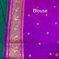 Beautiful semi kanjivaram soft silk woven saree - peacock blue and violet