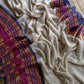Pure and authentic mul cotton saree with broad kanchi weaved border - blue pink