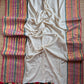 Pure and authentic mul cotton saree with broad multi color stripes zari border