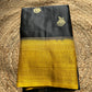 Soft and flowy crepe silk saree with Banarasi weavings