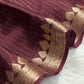 Premium viscous crushed chinon silk with lurex zari lines - 2