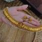 Beautiful statement Lakshmi ilakkathali necklace - pearl