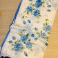 Pure mul cotton handpainted saree - Blue Roses