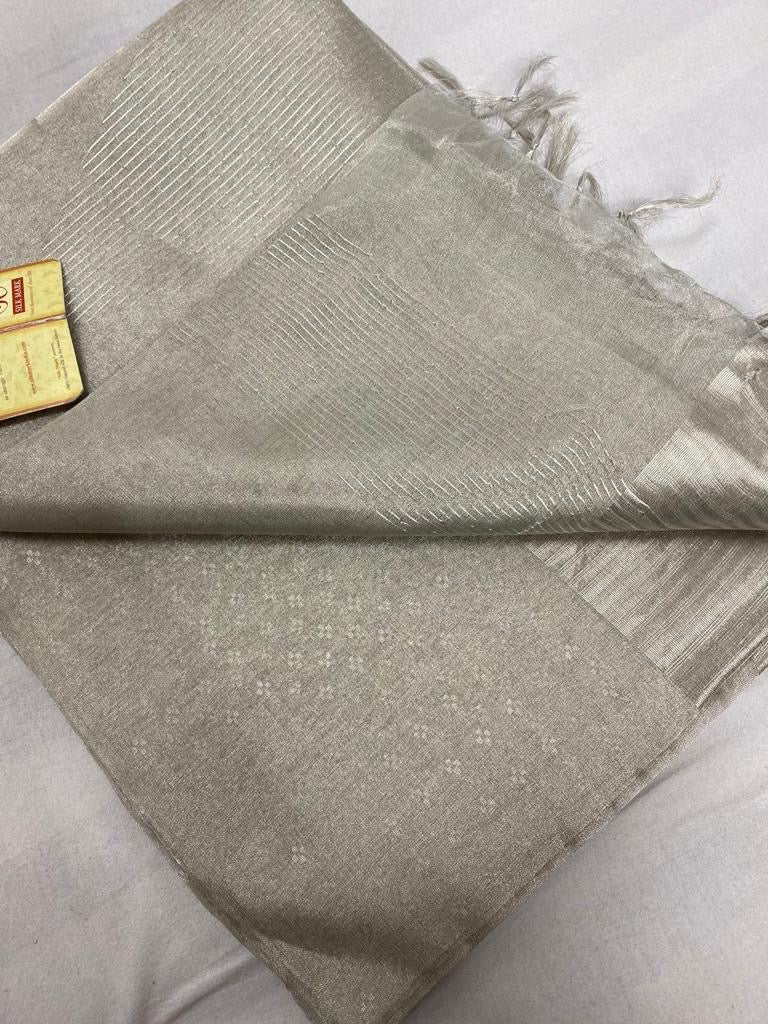 Pure Tissue tussar silk saree with uswa design