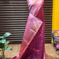 Beautiful soft semi silk saree with contrast border