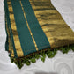 Mul tissue saree with zari border