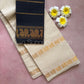 Pure plain sungudi cotton saree with double peacock border - white
