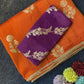 Premium Pure viscous dola silk saree with contrast blouse