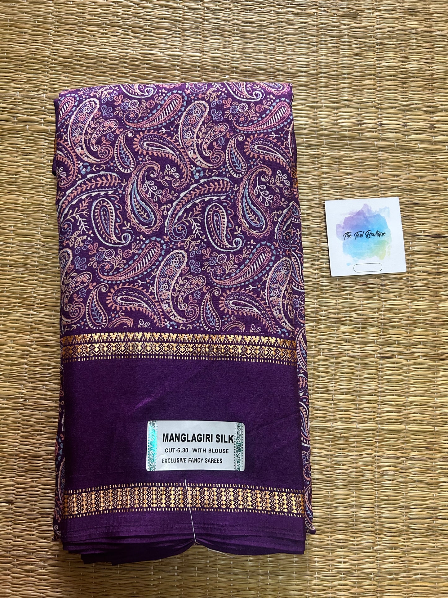 Fancy Mangalagiri saree with mango prints