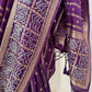 Banarasi semi Katan georgette saree with bandhini prints