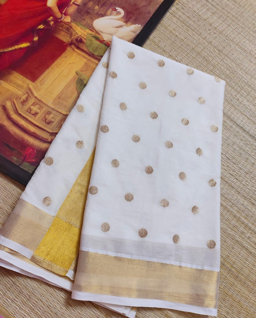 Kerala Cotton polka saree