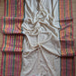 Pure and authentic mul cotton saree with broad multi color stripes zari border