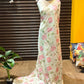 Jamdhani cotton saree with floral jaal resham and zari weavings