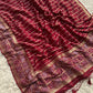 Banarasi semi Katan georgette saree with bandhini prints