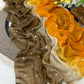 Ombré shaded fendi satin shimmer saree with sequins embroidery