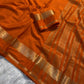 Beautiful viscous saree with checks all over and chit pallu