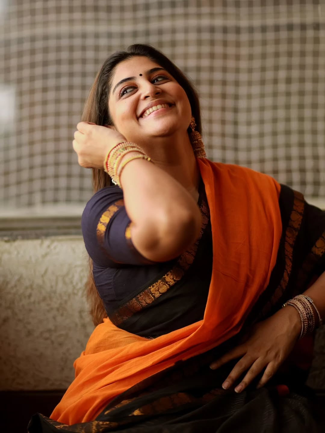 Pure plain sungudi cotton saree with contrast double peacock border