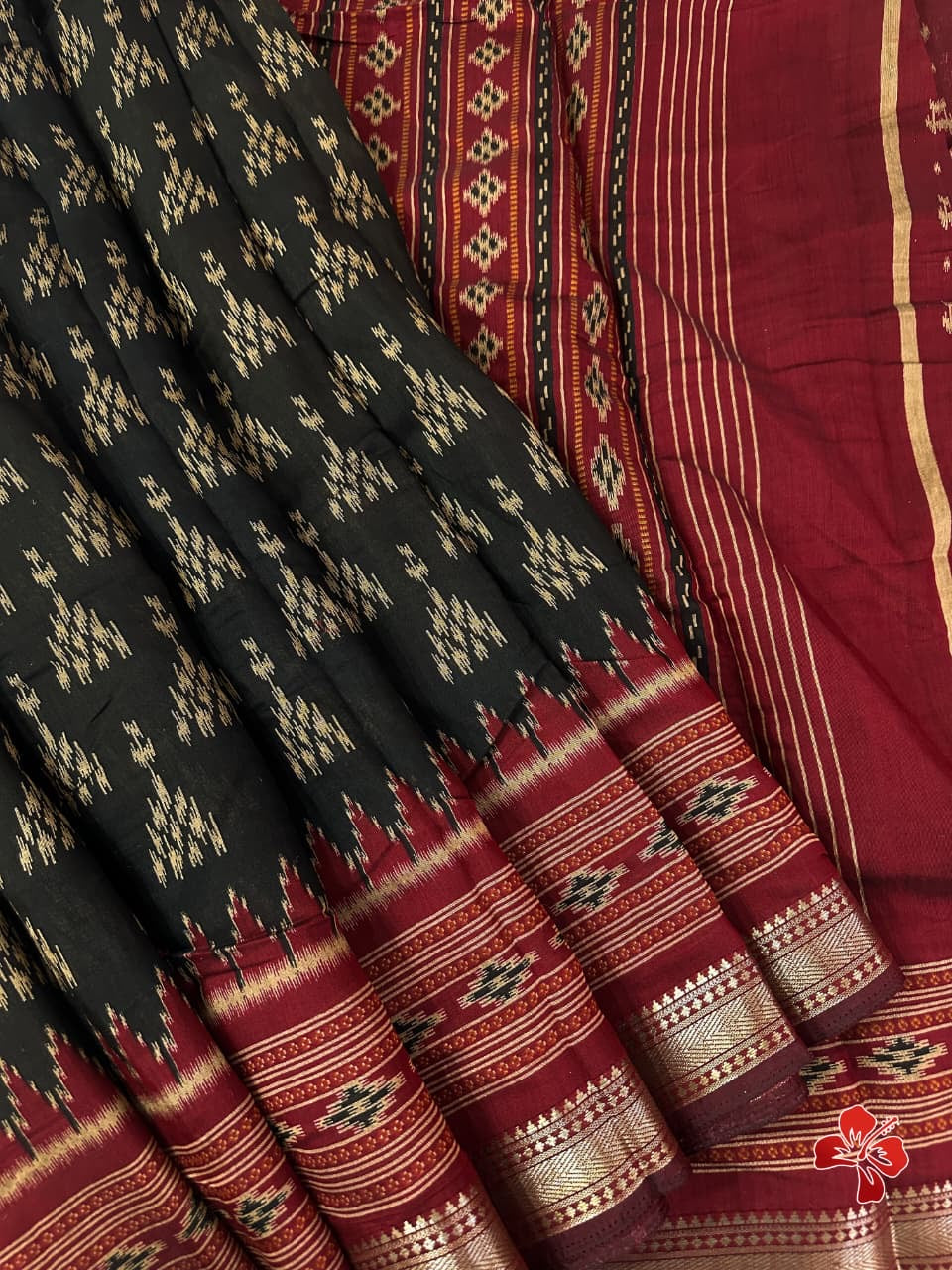 Soft ikkat printed mix cotton sarees
