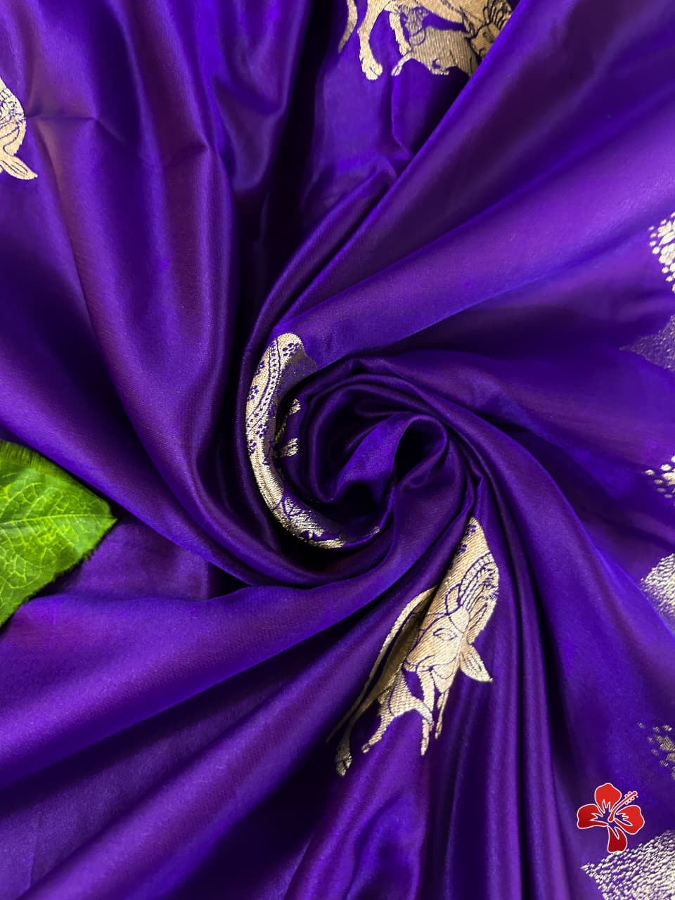Beautiful semi satin silk saree with pichwai weavings