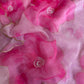 Beautiful semi organza saree with floral digital prints with cutdana beads work