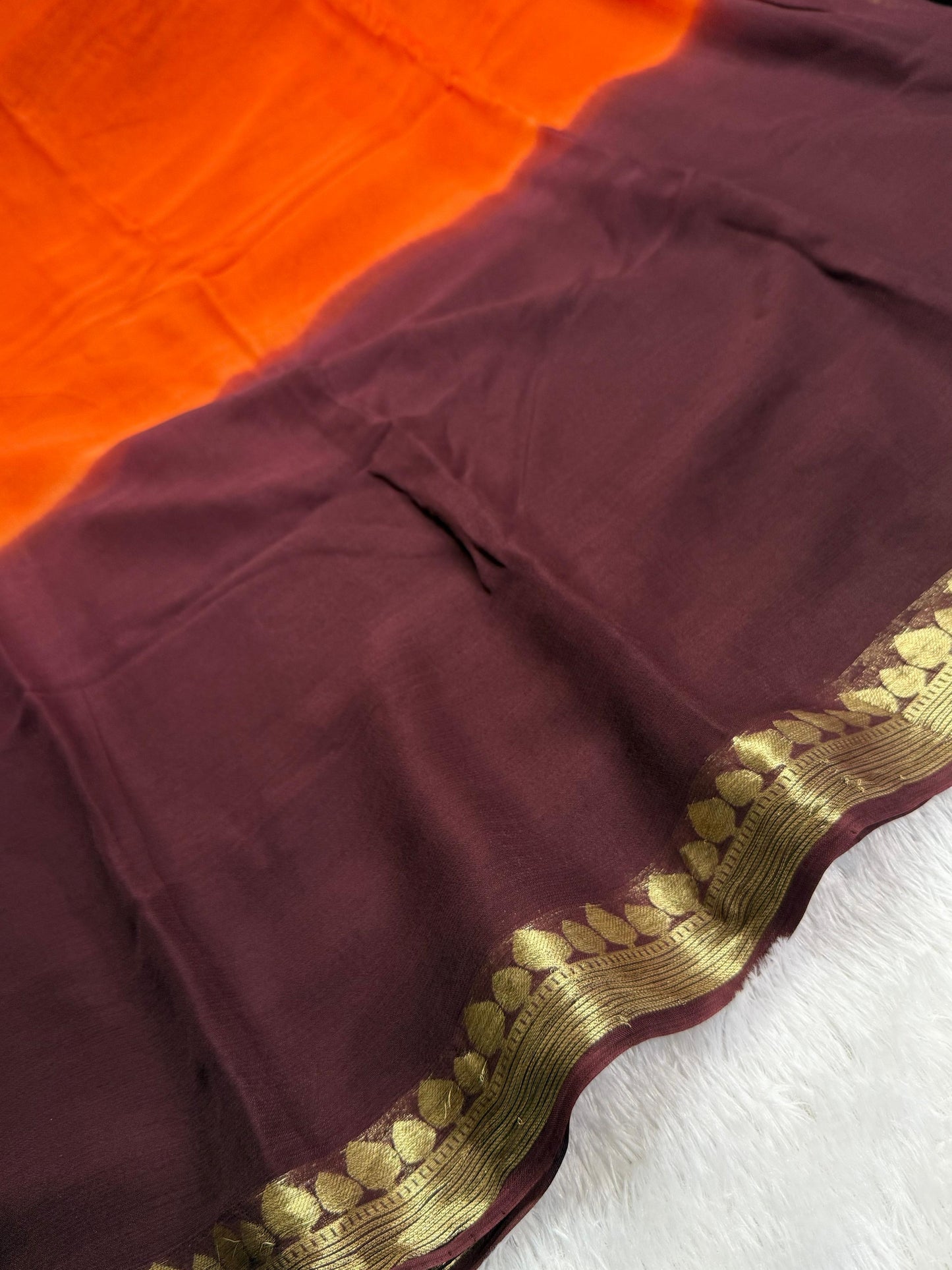 Beautiful soft viscous georgette shaded saree