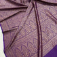 Pure khaddi handloom crepe chiffon antique brocade saree