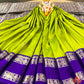 Beautiful semi kanjivaram soft silk saree - green purple