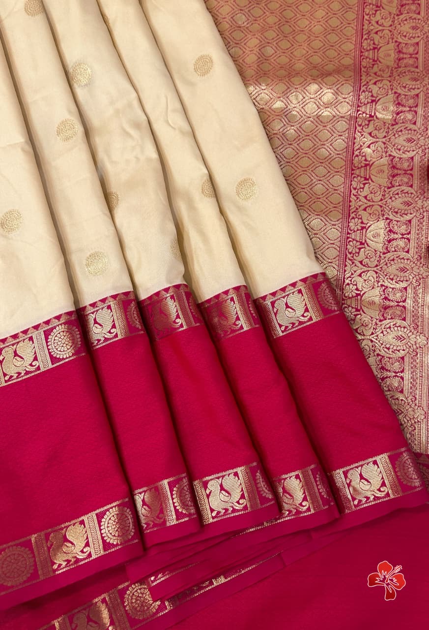 Soft semi silk saree - coin chakra