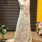 Jamdhani cotton saree with floral jaal resham and zari weavings