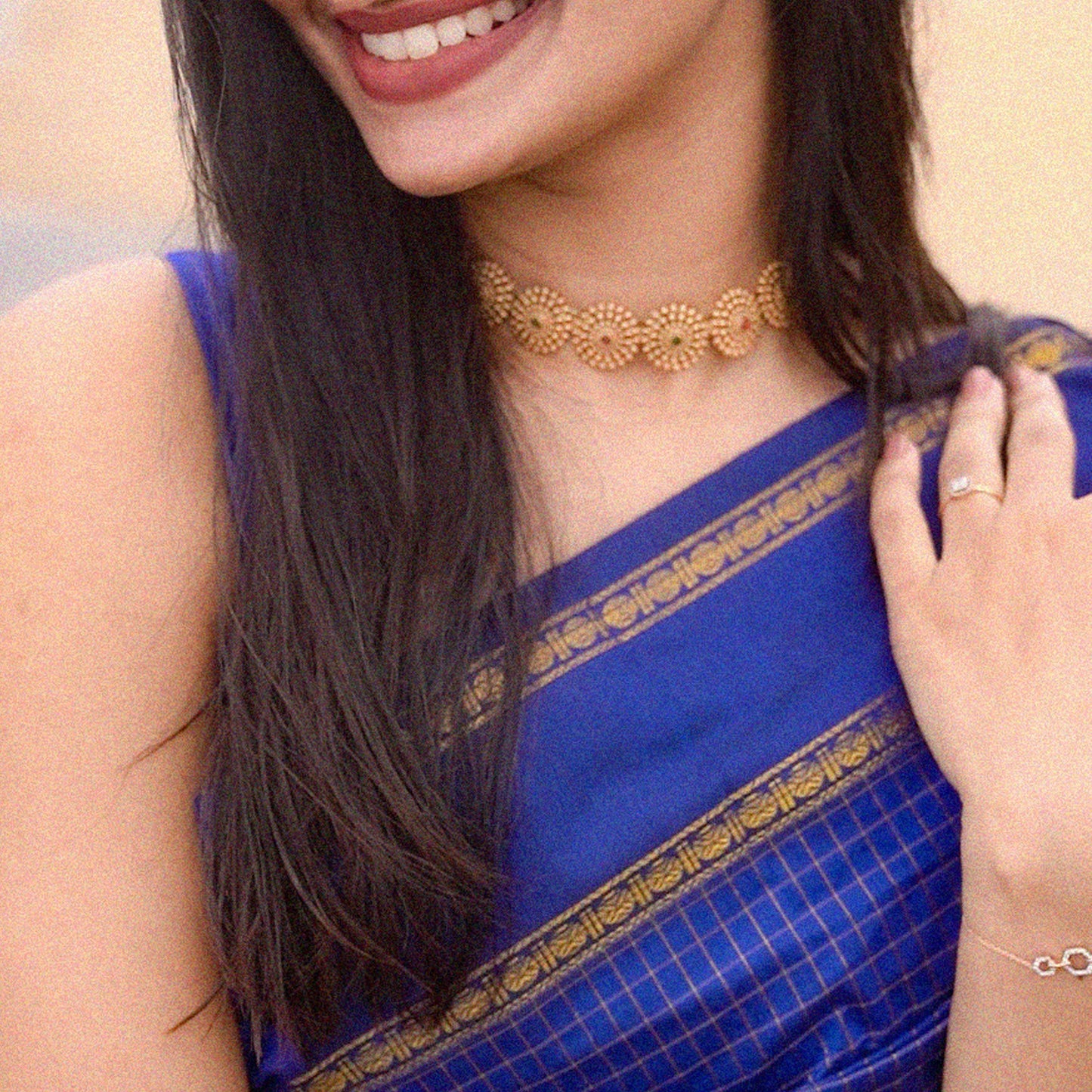 Arani silk cotton saree with checks