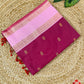 Beautiful soft semi silk saree with contrast border