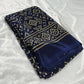 Crepe silk saree with bandhini prints