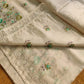 Pure organza silk saree with minakari embroidery