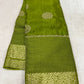 Pure chinon silk saree with daman work!