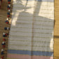 Pure mul cotton saree with pastel pink and dusty blue border