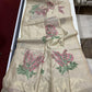 Soft off white muga cotton saree with floral weavings