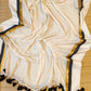 Pure mul cotton saree with black zari border
