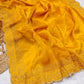Premium space silk saree with cutdana work