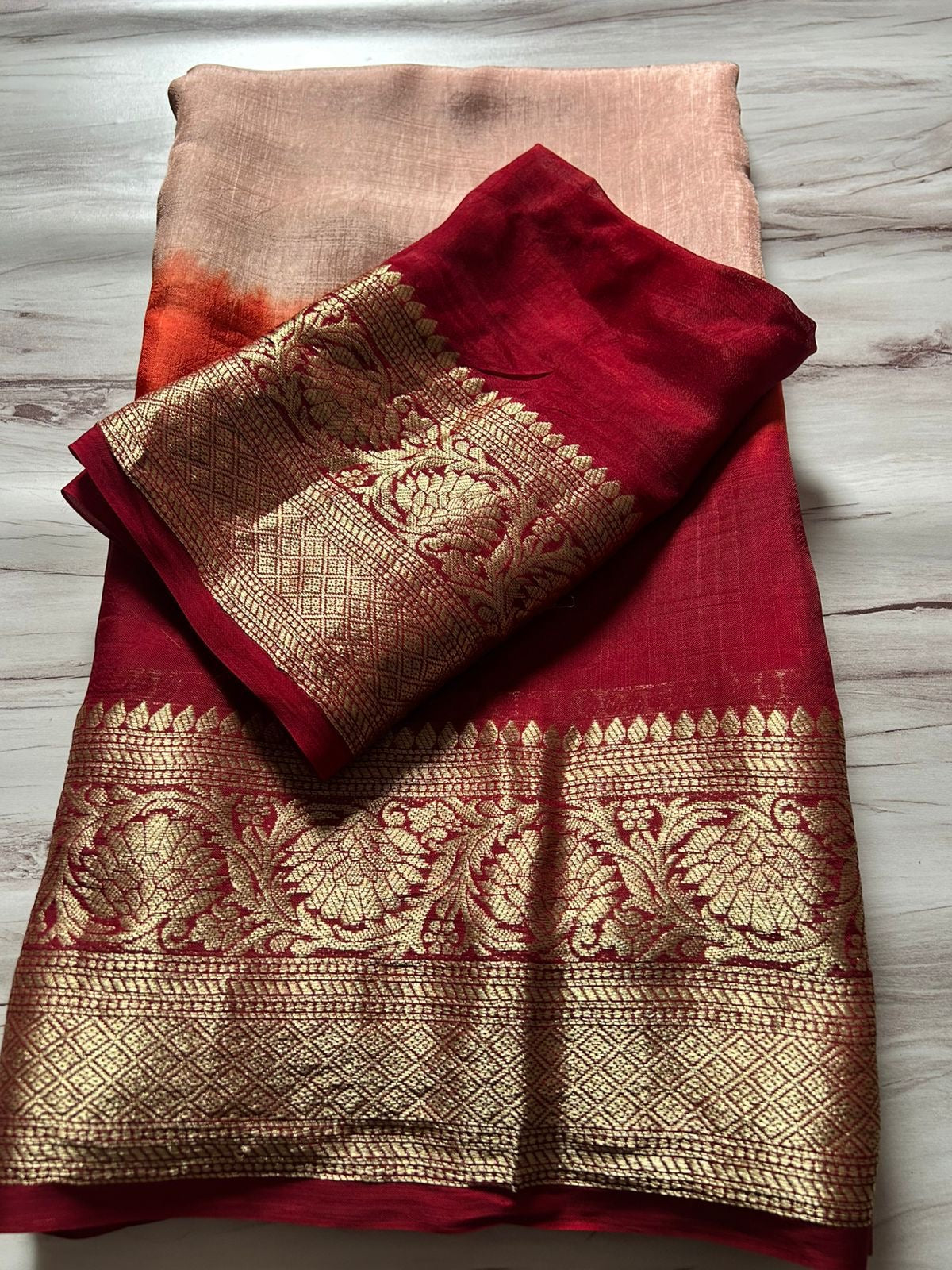 Beautiful mix cotton tie dye saree with multi colors