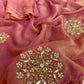 Beautiful soft two tone tissue silk saree with gotta, pearl and sequins work