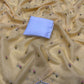Soft kota saree with small floral butta embroidered body and lace border..