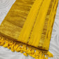 Mul tissue saree with zari border