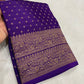 Pure handloom crepe chiffon saree with Banarasi weavings - big border