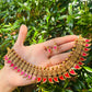 Antique Red Pulinakham Palakka Necklace Set – A timeless statement piece with an elegant antique finish and rich red detailing