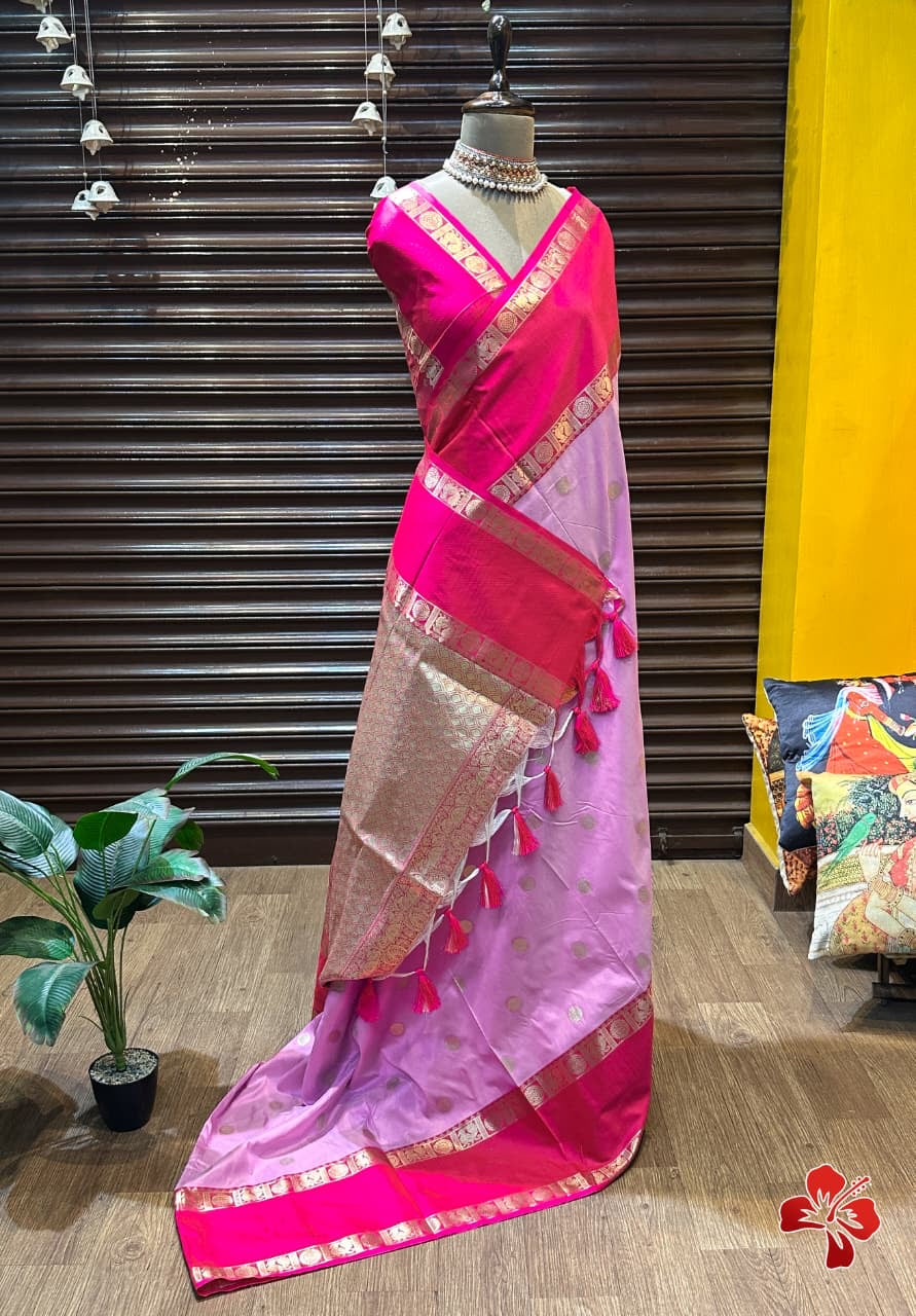 Soft semi silk saree - coin chakra
