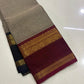 Pure kanchi cotton saree with red and black border
