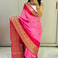 Semi dola silk with bandhini prints